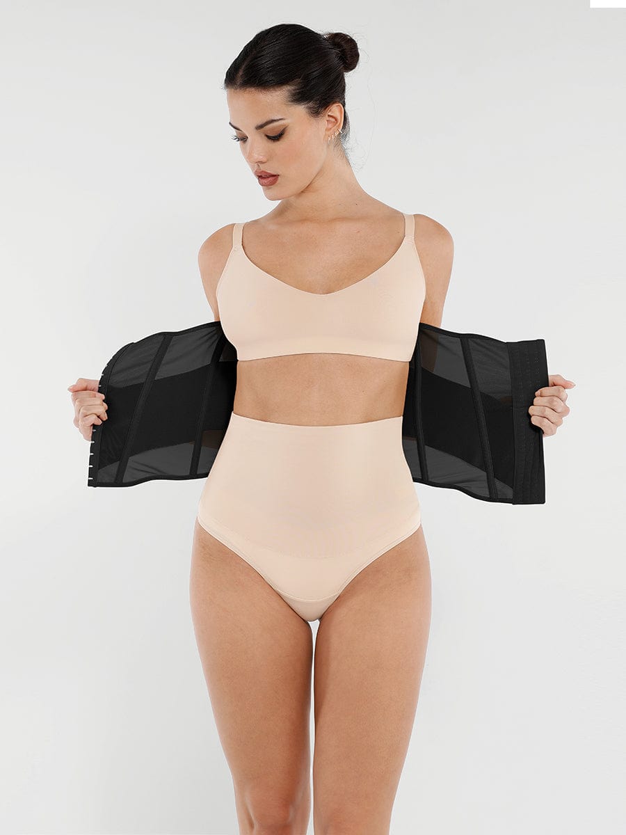 Wholesale 7 Steel Bones Waist and Abdomen Shaping Breathable Mesh Waist Trainer